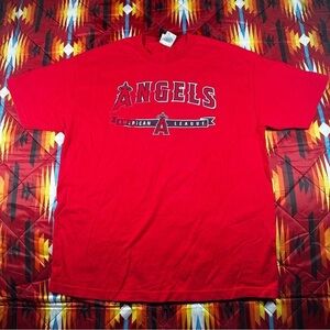 2007 Y2K Los Angeles Angels of Anaheim Lee Sport Shirt XL Red Baseball MLB